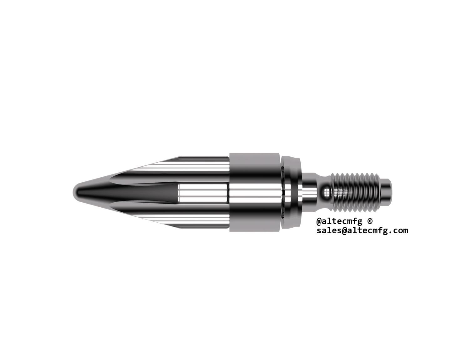 50mm Haitian Screw Tip Assembly 3pc Free Flow- Fits All Models